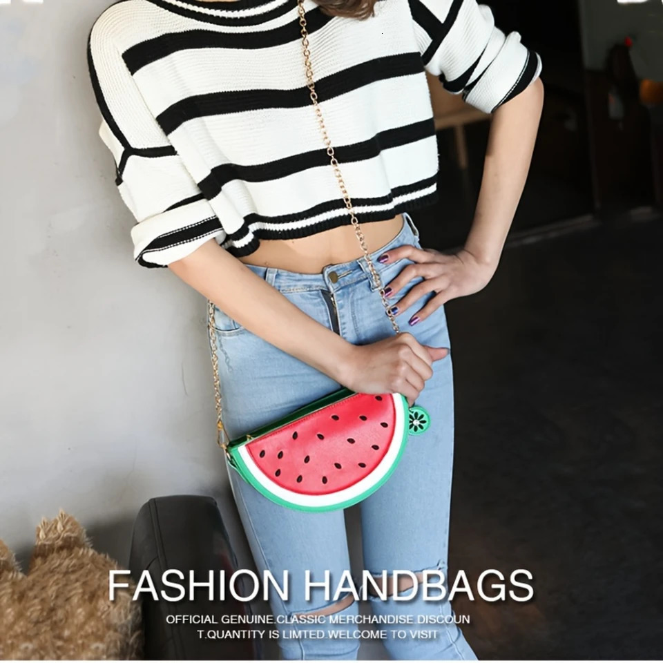 Ship from US Fruit Shaped Crossbody Bag For Women Watermelon Lemon Purse 250227FBB
