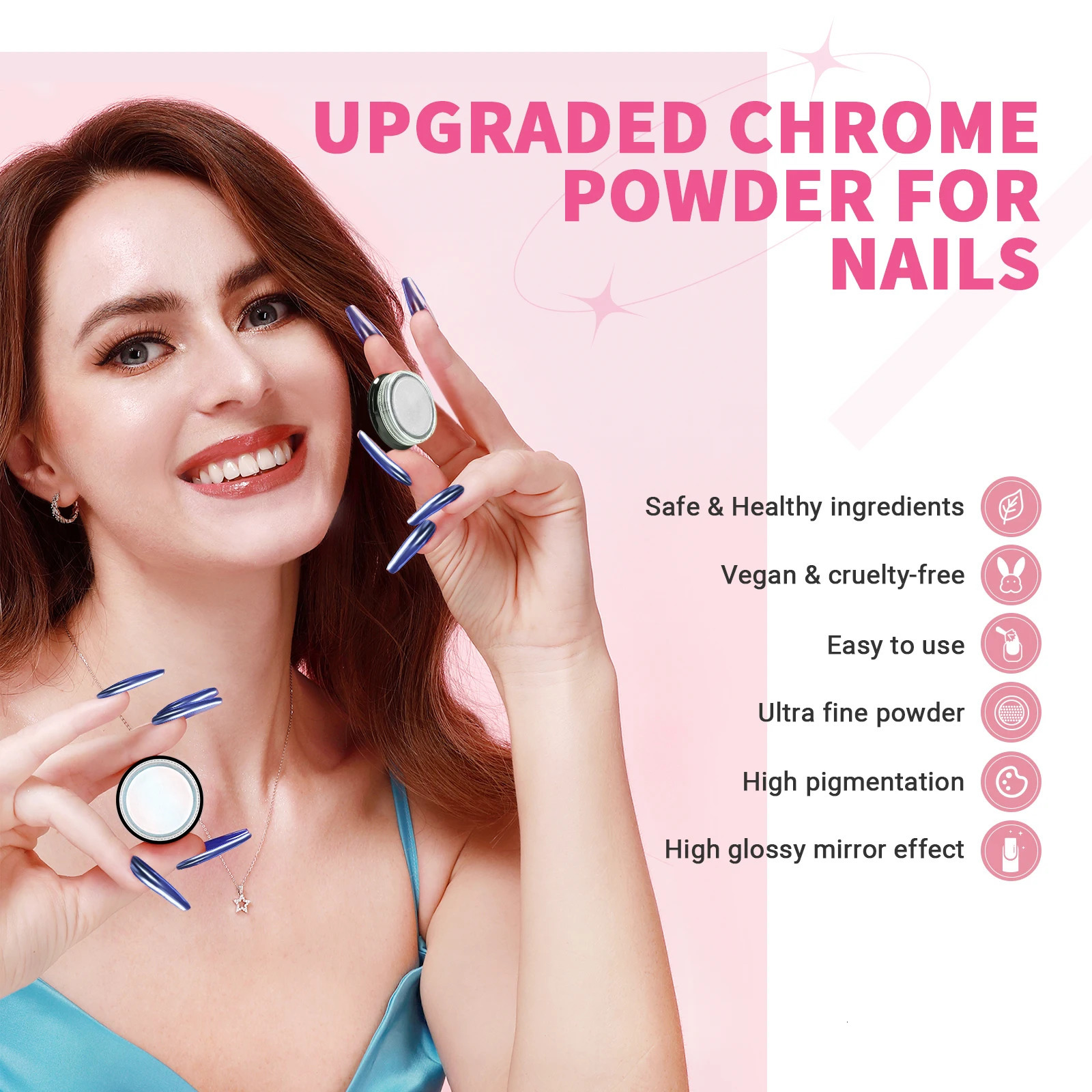 Saviland 48 Colors Chrome Nail Powder Set Metallic Mirror Effect Chrome Nail Powder for Gel Nails Art Decoration Manicure DIY 250227