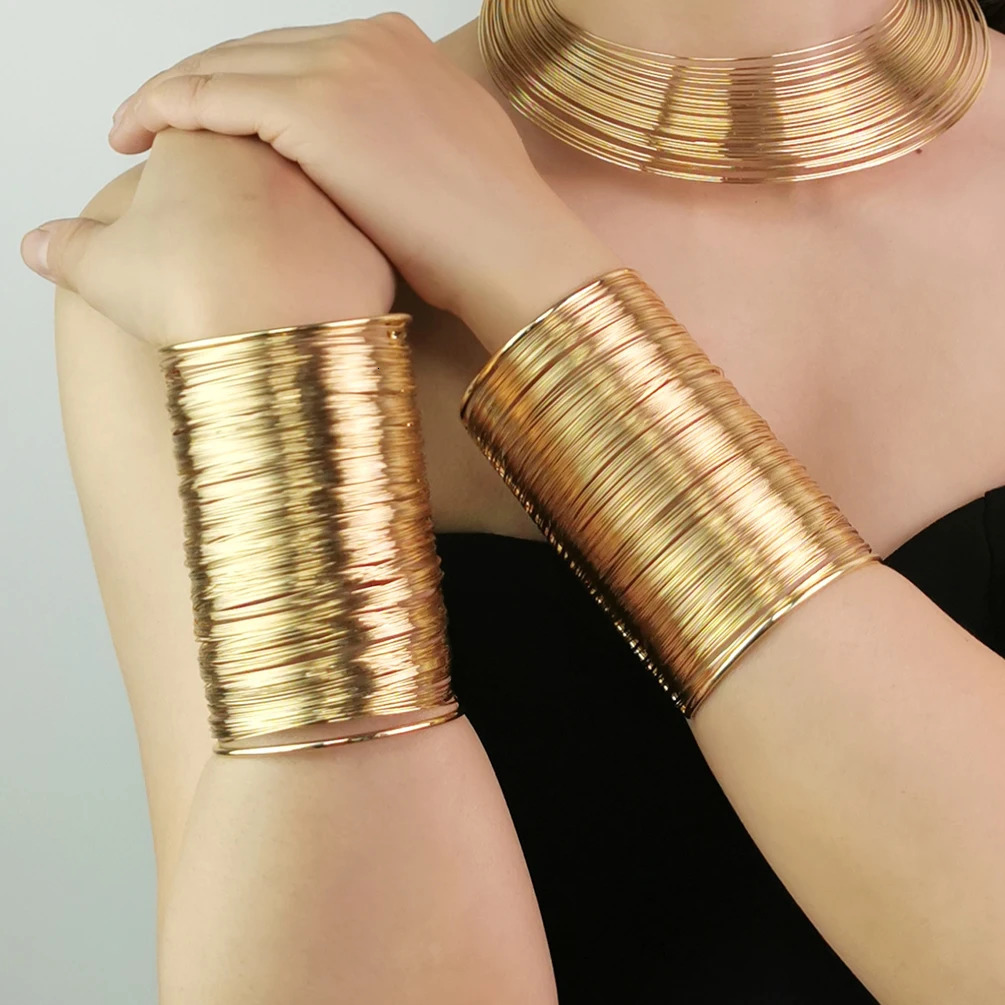 Womons Indian Statement Cuff Bracelet Bangle 10cm Long African Bangles For Women Fashion Jewelry Opening Alloy Accessories Big 250227