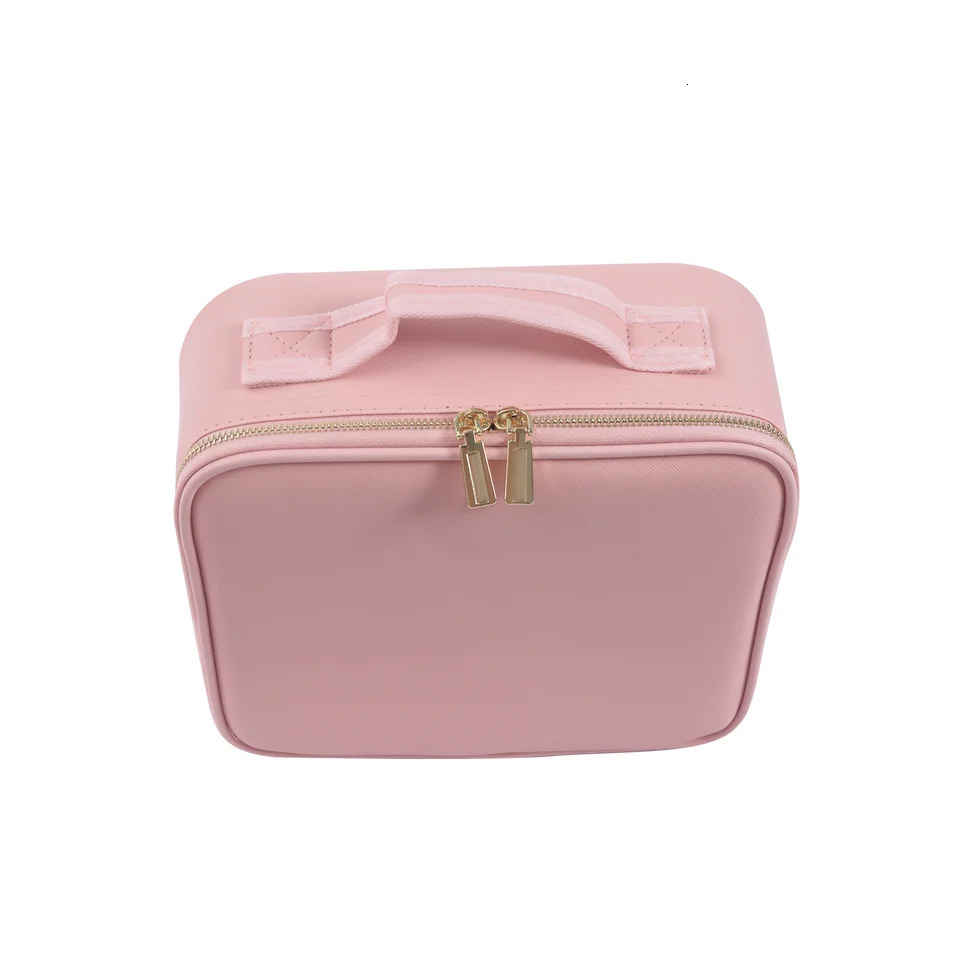 Ship from US Silent Valley Cosmetic Box With Mirror Travel Case Portable Makeup Bag Adjustable Dividers Toiletry Jewelry Gift 250227FBB