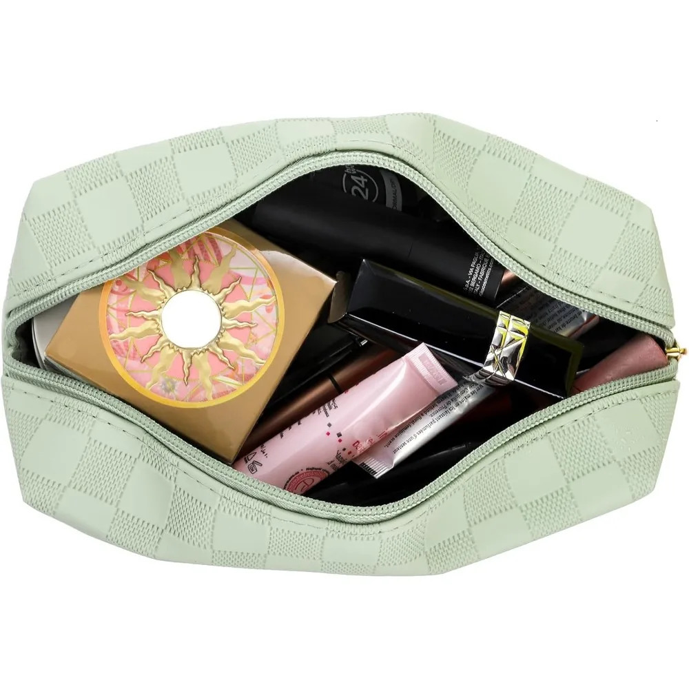 Ship from US Waterproof cosmetic bag set leather portable travel multifunctional storage makeup brushes toiletries 250227FBB