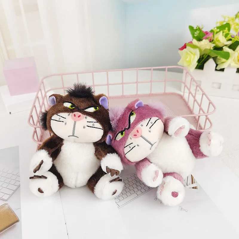 12cm Lucifer Plush Keychain Doll Kaii Lucifer Bag Pendant Plush Stuffed Toy Cat Backpack Key Ring Kids Birthday Gift Z250227
