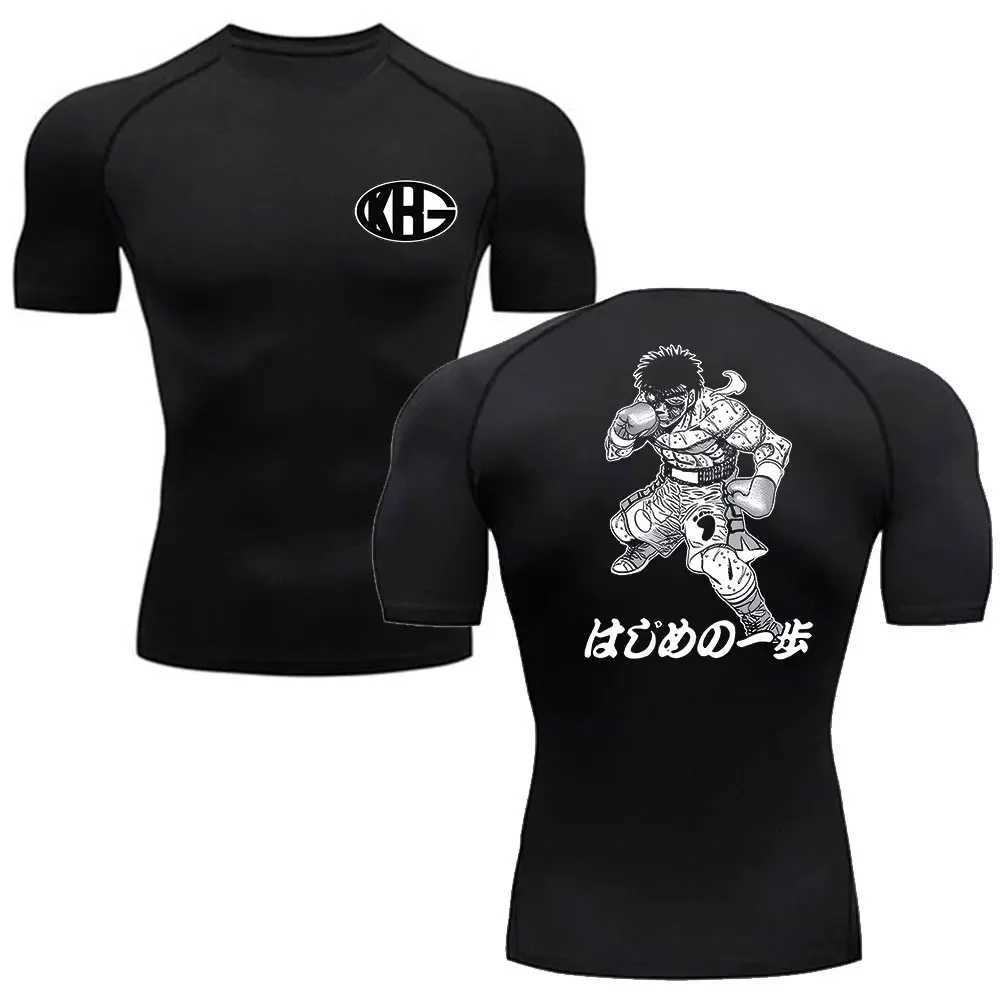 Anime Hajime No Ippo Kamogawa Boxing Gym Tshirt Men Women KGB Graphic Compression Sport T-Shirts Clothing Harajuku Strtwear X250227