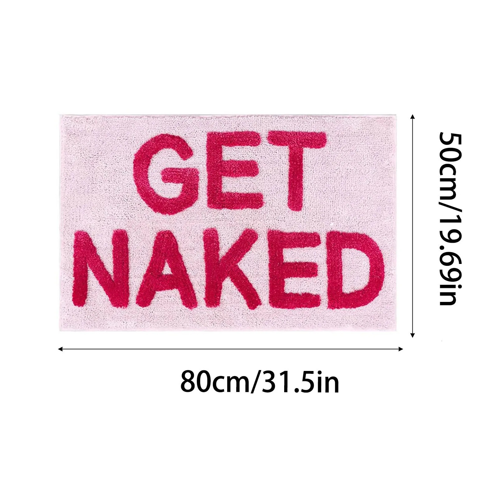 Pink Get Naked Tufted Rug Bathroom Rug Cute Bathtub Mat Entrance Doormat Living Room Apartment Decor Soft Tufted Carpet 250222