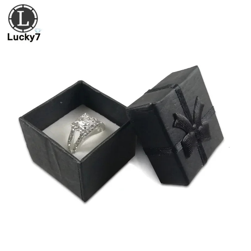 120pcs/lot Paper Ring Box Jewelry Boxes for Organizer Jewelry Display Assorted Colors Ring Box Small Gift Boxes 250222