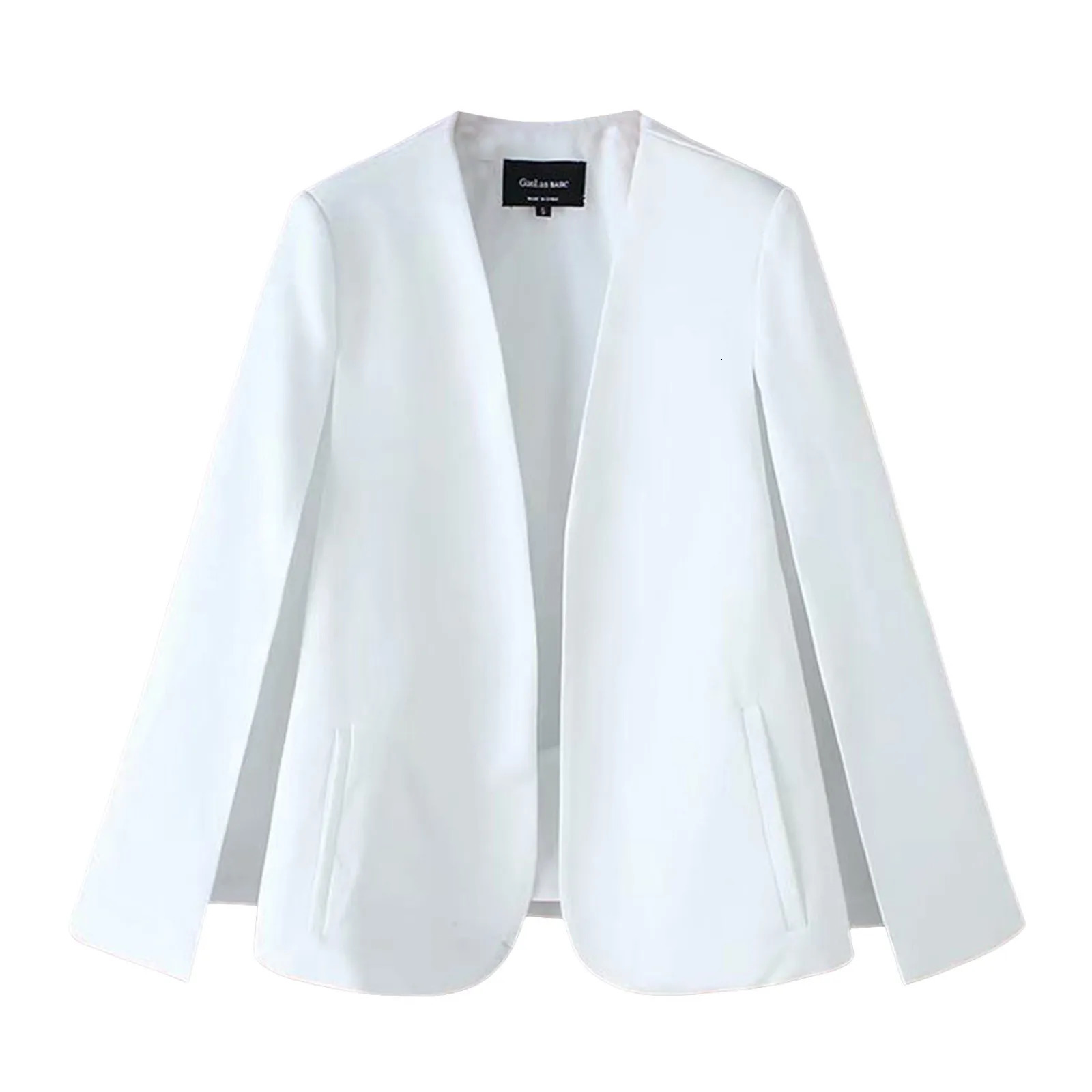 Temperament Women Suit Coat Small Cape Womens Early Autumn Fashion Lightweight Jacket Minimalist Elegant Business Clothes 250227