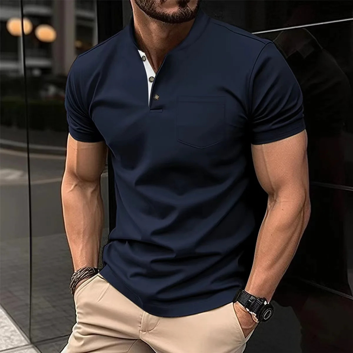 Mens Fashion Summer High Quality POLO Tshirt Sports Outdoor Casual Breathable lapel Short Sleeve Office Comfort TShirt 250226