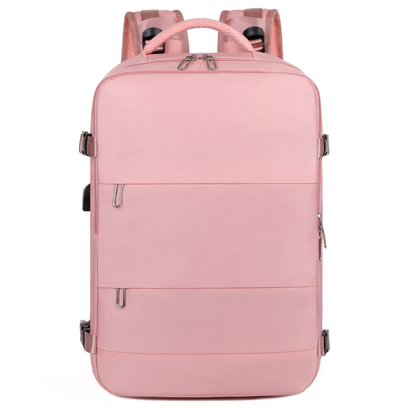 New business fashion with laptop bag Large capacity carry-on bag multi-layer double zipper leisure backpack 2025