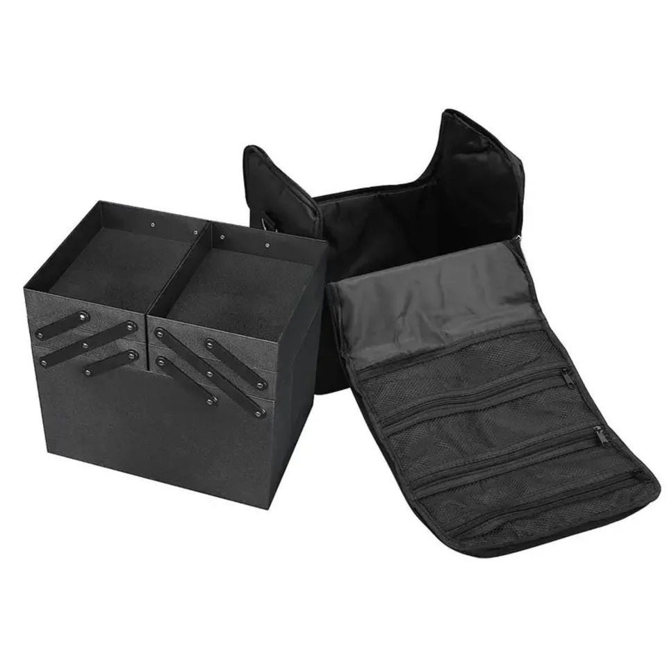 Ship from US Portable layered folding cosmetic box manual tool kit essential oil travel toilet bag perfect for On Go Bea 250227FBB