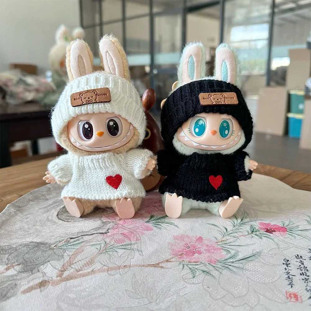 17cm Labubu Doll Clothes Fashion Clothes Hoodies Doll Clothes Color Match Hoodies Dolls Accessories Z250227