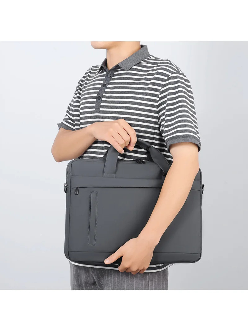 Ship from US n Brief of Simple Cross Sectional Computer Accessories for Mens Large Capacity Business Laptop Bag 250227FBB