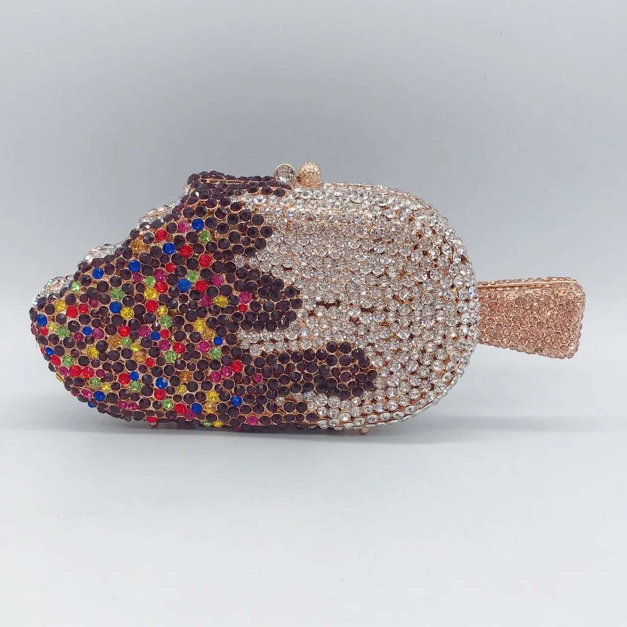 XIYUAN Ice Cream Shaped Dias Evening Clutch Bags New Crystals Bridal Purses Dinner Gem Day Clutches Female Rhies Purse