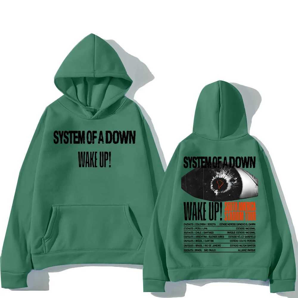 System-of-A Down Band Hoodies Wake Up South America Stadium Tour 2025 Pullovers Heavy Metal Trends Sweatshirts Unisex Hoody X250227