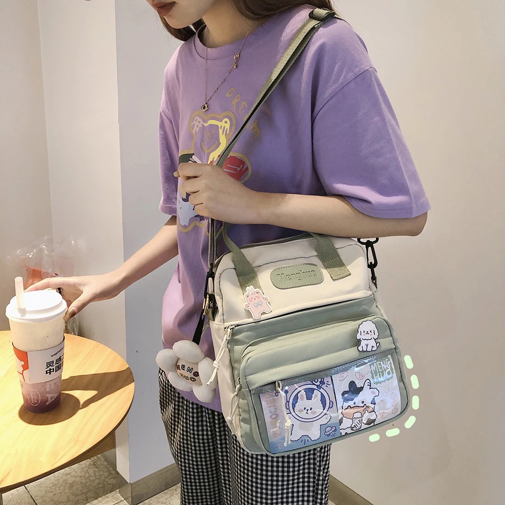 Ship from US Fashion Kawaii Backpack Laptop Rucksack Student School Bags Teenager Bookbag Female Mochila Bagpack Shoulder Bag Pack 250227FBB