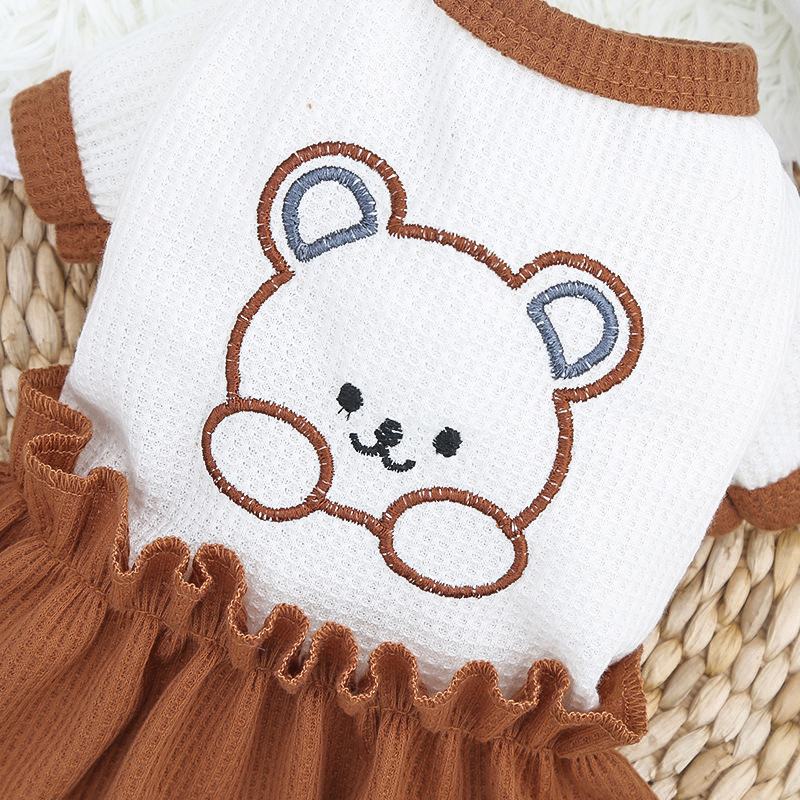 Pet Base Layers & Couple - style Outfits: Cat Dresses, T - shirts, and Dog Clothes for Medium - sized Breeds like Teddy Bears