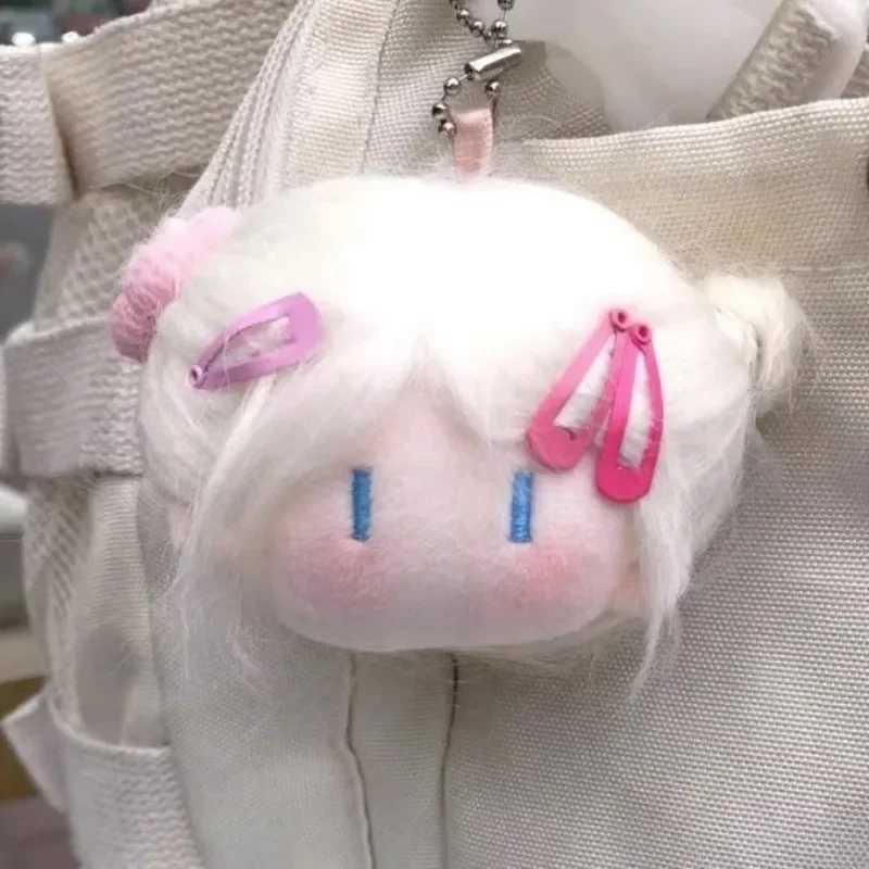 1pcs Cute Meatball Head Fried Cotton Pendant Doll Toy Plush Key chain for Girl Birthday Gifts Free shipping