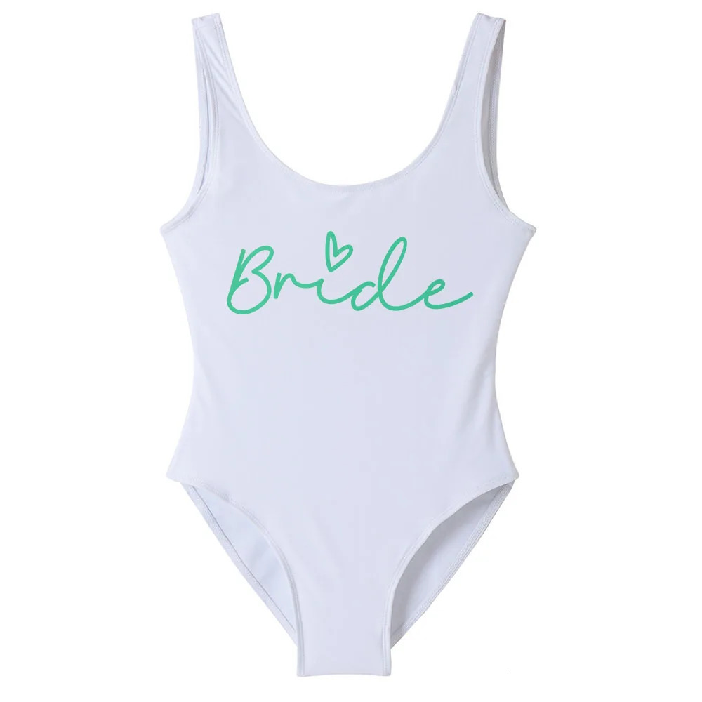 S-3XL Gold Print Team Bride One-Piece Swimsuit Squad Women Swimwear Bachelorette Party Swimsuit Summer Beatchwear Bathing Suit 250227