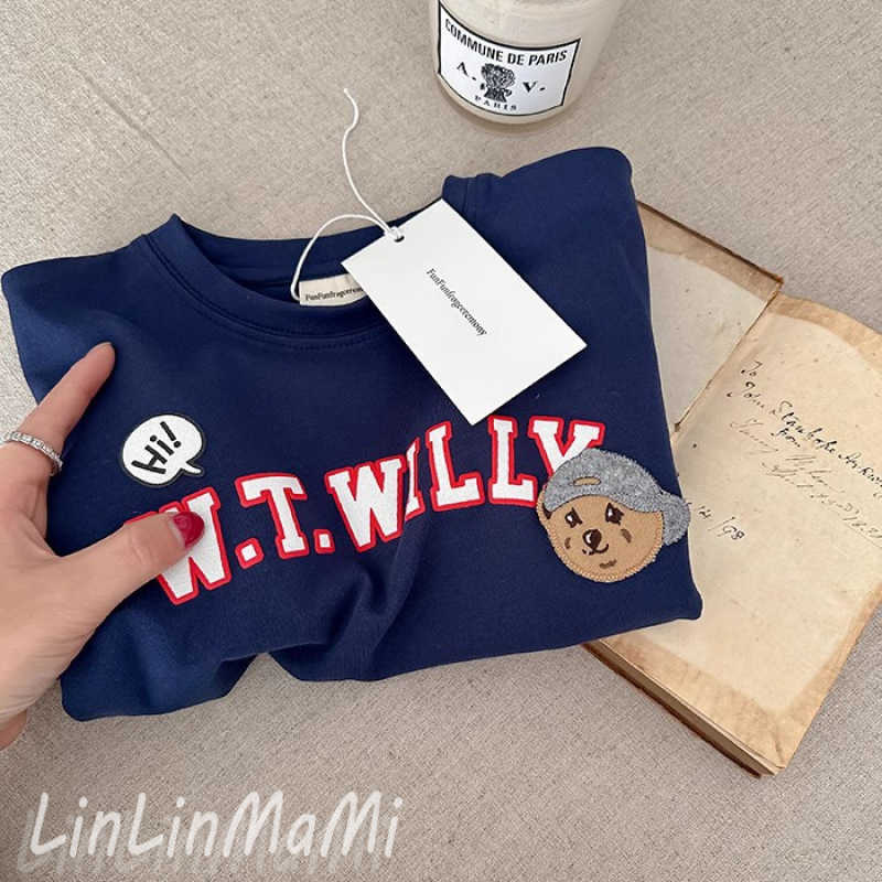 T-shirts Childrens fake two-piece T-shirt spring and autumn style small childrens clothing top cotton baby striped bottom shirt long sleeved boys styl