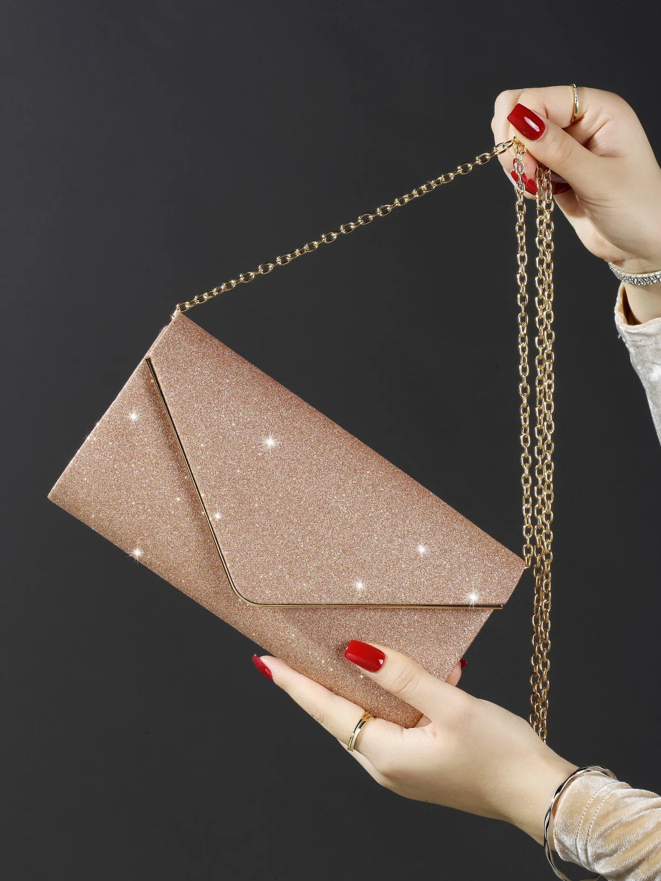 Sparkling sparkling elegant ladies evening bag party wedding wallet dinner 250226