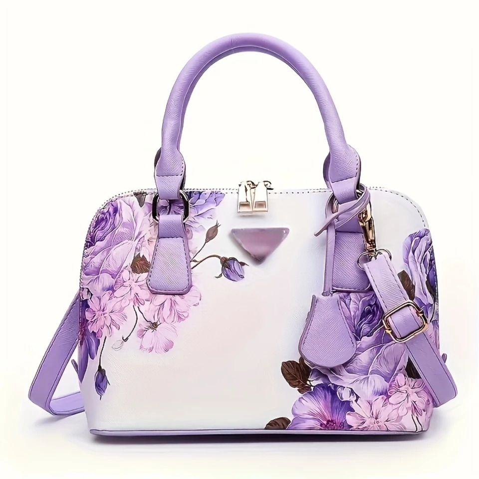 Ship from US Print Top Handbag Elegant Crossbody Boston Bag Womens Fashion 250227FBB