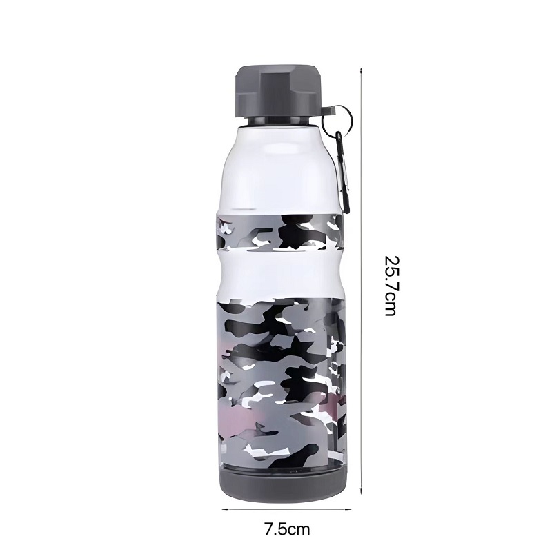 Outdoor Mountaineering Buckle Sports Travel Portable Advertising Gift Camouflage Plastic Water Bottle