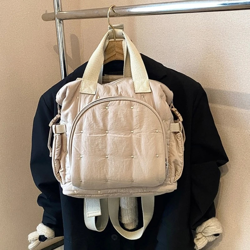 Portable Baby Diaper Bag Elegant Backpack Large Capacity Nappy Organizer Case for Parents with Adjustable Straps 250227