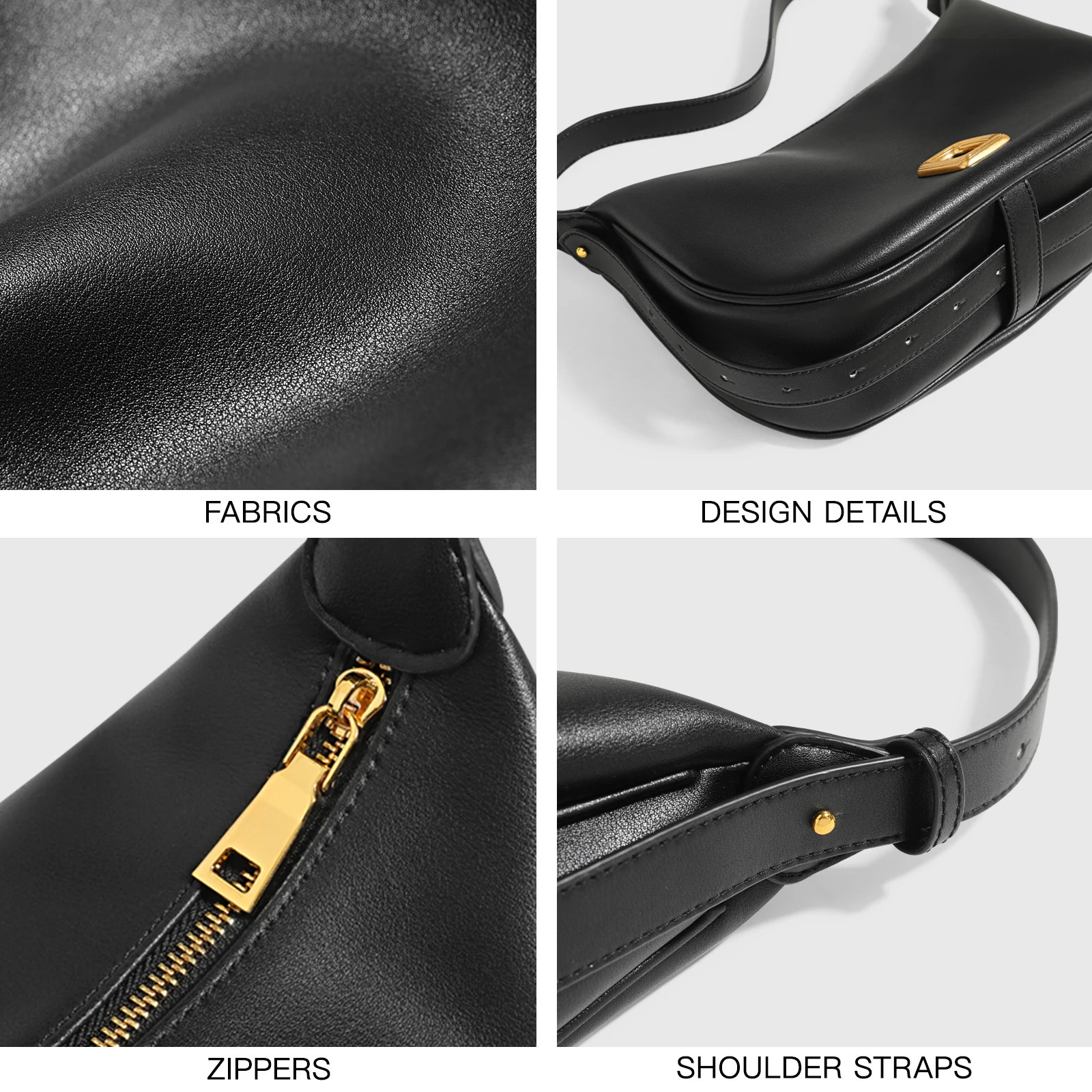 Ship from US ITAMOOD Genuine Leather Hobo Bag for Women Crescent Shaped Shoulder Elegant Top Handle Handbag Purse Valentines Day Gift 250227FBB