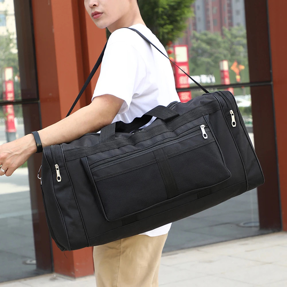 Ship from US Nylon Travel Duffel Bag Large Capacity Handbag Portable Outdoor Gym Luggage Multifunctional Waterproof Sports Fitness Bags 250227FBB