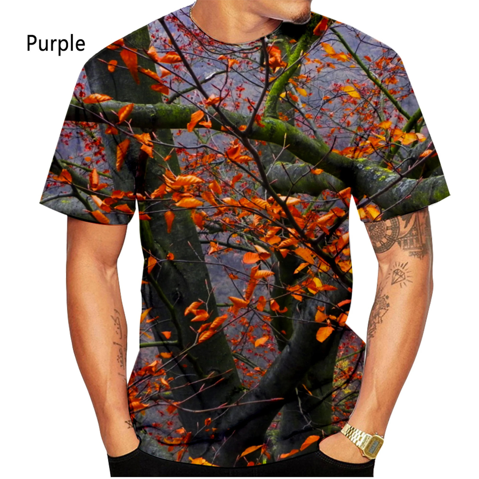 Summer Fashion 3d Camouflage Print Unisex Casual Short Sleeve T-Shirt 250226