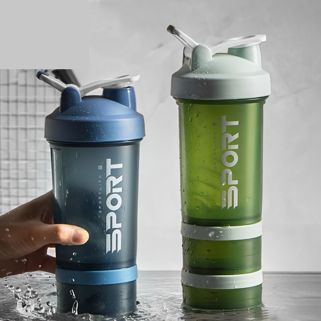 500ml Large Capacity Shaker Cup Students Portable Simple Handy Plastic Cup with Graduated Straight Drinking Mouth Design Cup