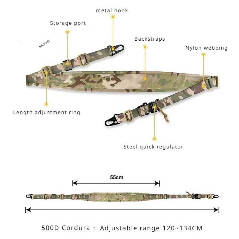 Airsoft Tactical New Modular Sling Rovab Modular 2 Point / 1 Point Sling Padded Shooting Hunting Weapon Strap Accories W250227