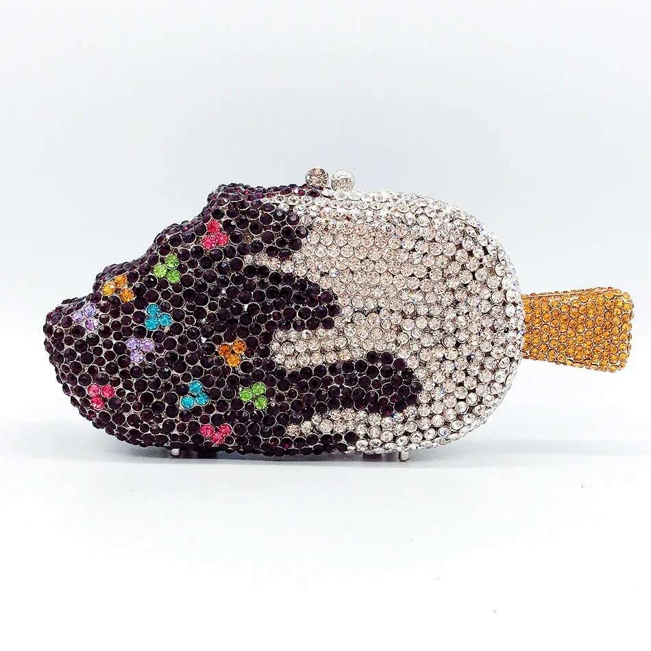 Ice Cream Shaped Dia Evening Clutch Bag For Party Wedding 2021 Boutique Novelty Mini Kawaii Rhie Purses High Quality