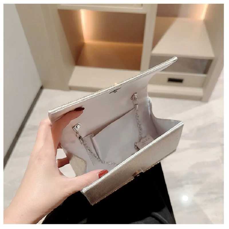 New Arrival Shiny Wedding Clutch Handbag for Women Girls Glitter KTV Shoulder Bag Wedding Purses Dating Bag All-matching Evening Bag T250227