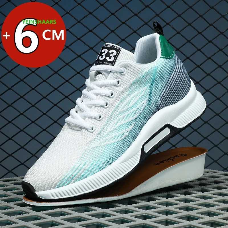 6CM Elevator Lift Sneakers Relax Breathable NEW top Soft Mesh Men Casual Summer Invisible Height Increase Shoes Taller Z250224