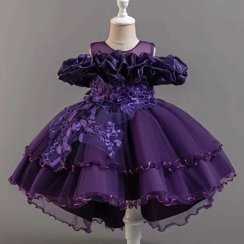 Girl's Dresses Summer Children Princess Dress Lace Mesh Sleeveless Flower Girl Dresses for Weddings Fashion Girls Party Dress 2-12 Years Y2502270