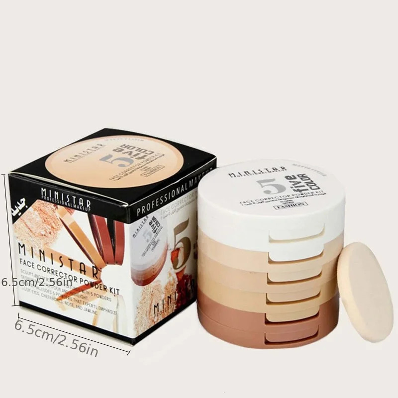Concealer Contouring Powder 5 Color 5 Decked Powder Tower Skin ToneOil Control Makeup Loose Powder Setting Powder 250222