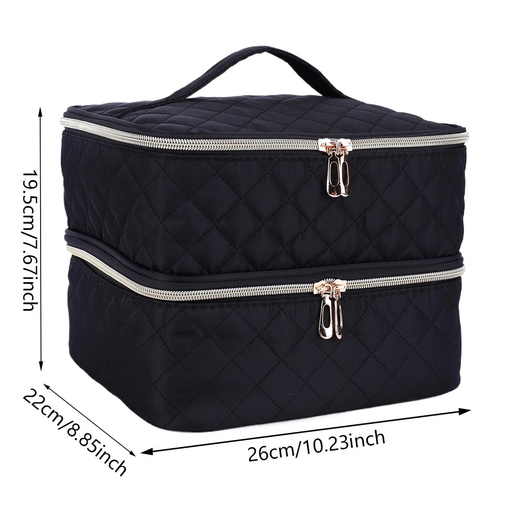 Ship from US DoubleLayer Nail Polish Storage Bag Holds 30 Bottles Kit Supplies Organizer Case Cosmetic for Manicure Tools 250227FBB