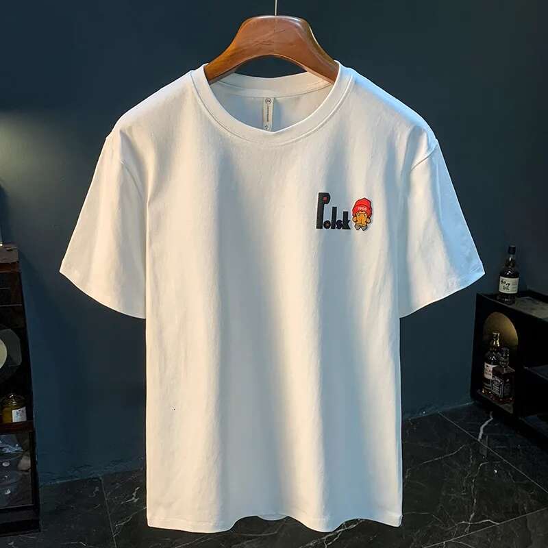2025 Summer New Short Sleeved T-shirt Paired With Men's Personalized Printed Half Sleeved Loose Comfortable Breathable Versatile And Fashionable 