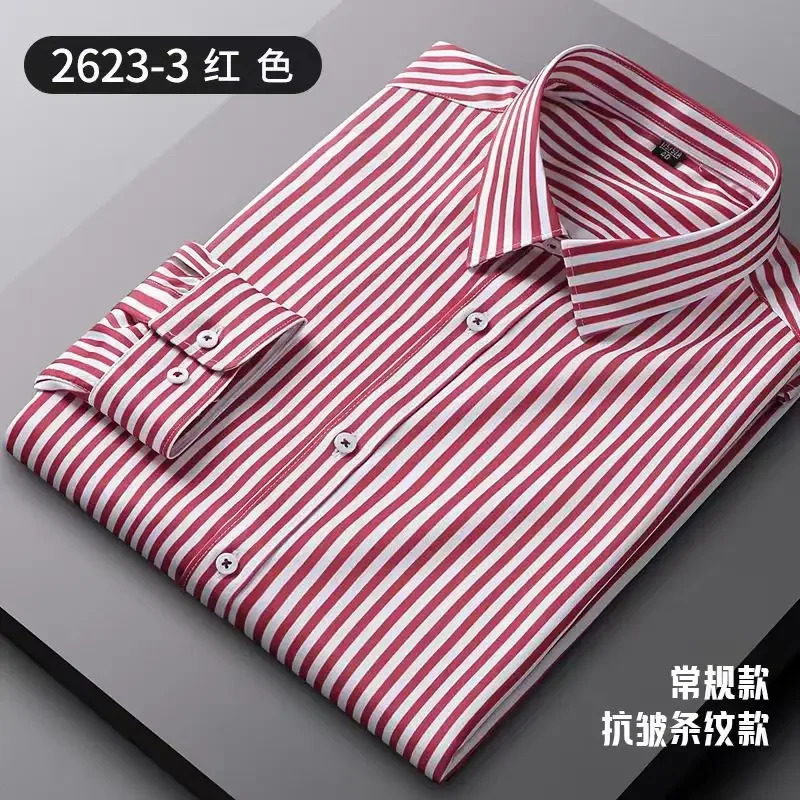 Elegant Mens Shirts Mens Clothing Button Up Shirts Check Shirt High Quality Long Sleeve Shirt Man a Fashion 250224