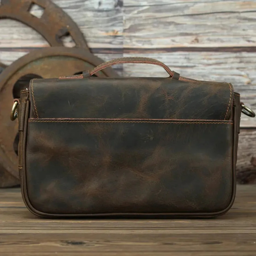 Ship from US Leather Camera Bag Crossbody Vintage Messenger for Pography 250227FBB