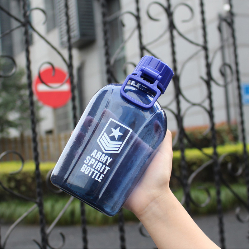 New Plastic Portable Space Cup Seems To March Portable Outdoor Sports Travelling Large Water Bottle Student Fitness Gift Cup