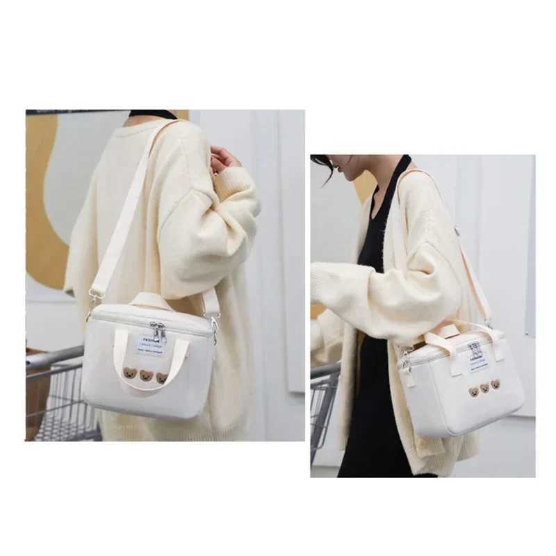 Diaper Bags Mother Baby Bag Diaper Bags Multifunctional Bear Embroidery Thermal Insulation Mommy Bag Waterproof Fashion Food Storage Bags Y250227DQ02