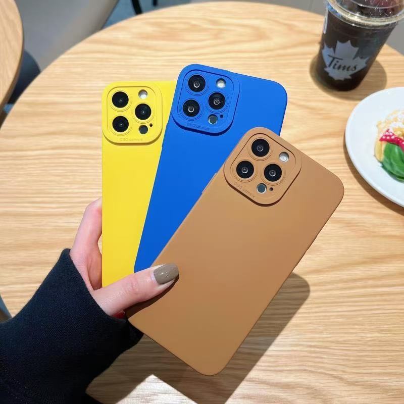 Suitable for iPhone 14 Promax phone case, Apple 13 Pro liquid silicone cover, Apple 16 anti drop protective case, 8 fashionable and simple candy color