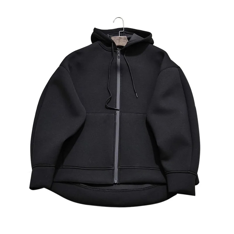 Winter Womens Zipper Hoodie High Street Unisex Double Pocket Oversized Loose Sweater Top 250227