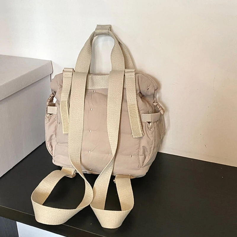 Portable Baby Diaper Bag Elegant Backpack Large Capacity Nappy Organizer Case for Parents with Adjustable Straps 250227
