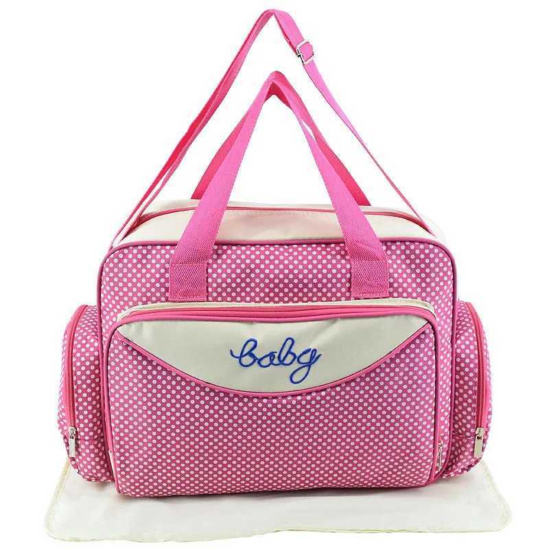 Diaper Bags MOTOHOOD Baby Diaper Bag Organizer Baby Care Carriage Bag For Stroller Fashion Dot Multifunction Baby Bags For Mom 45*15*30cm Y250227D3PD