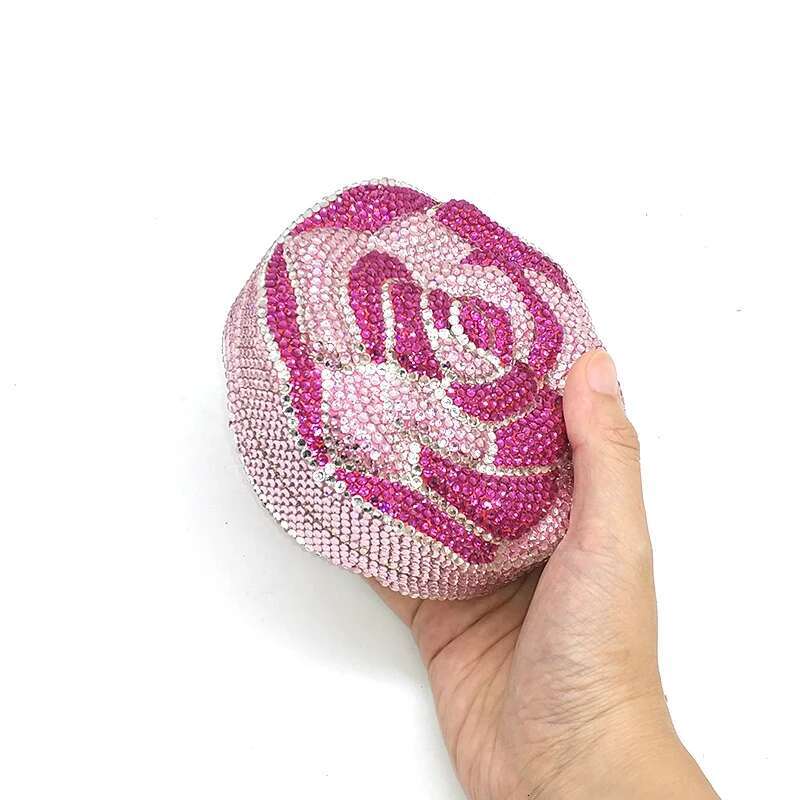 Elegant Bridal wedding purses women evening party Classical bird rose dias full crystal small clutches