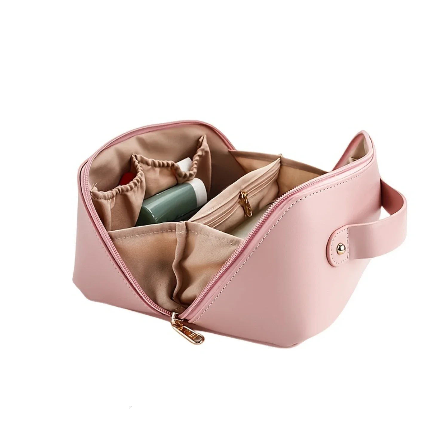 Ship from US Customized Large Makeup BagPortable Cosmetic Organizer CaseTravel Purse Brush Pouch 250227FBB