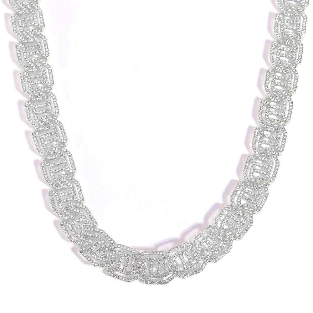New 16mm ice out of Cuba chain charm hip-hop jewelry necklace bracelet free distribution.