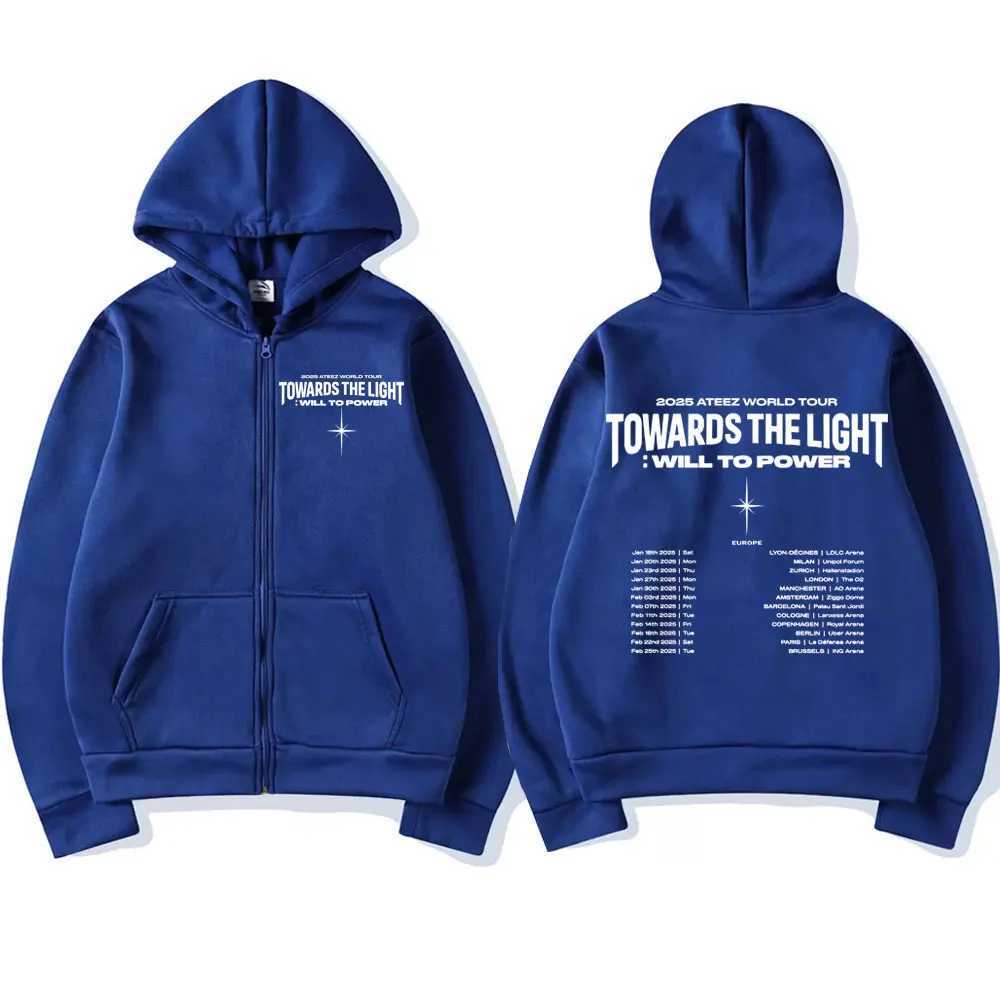 2025 Atz World Tour Towards THe Light Will To Zipper Hoodies Men Women Korean Kpop Long Slve Zip Up Sweatshirt JaCKet X250227 L251018LQ74